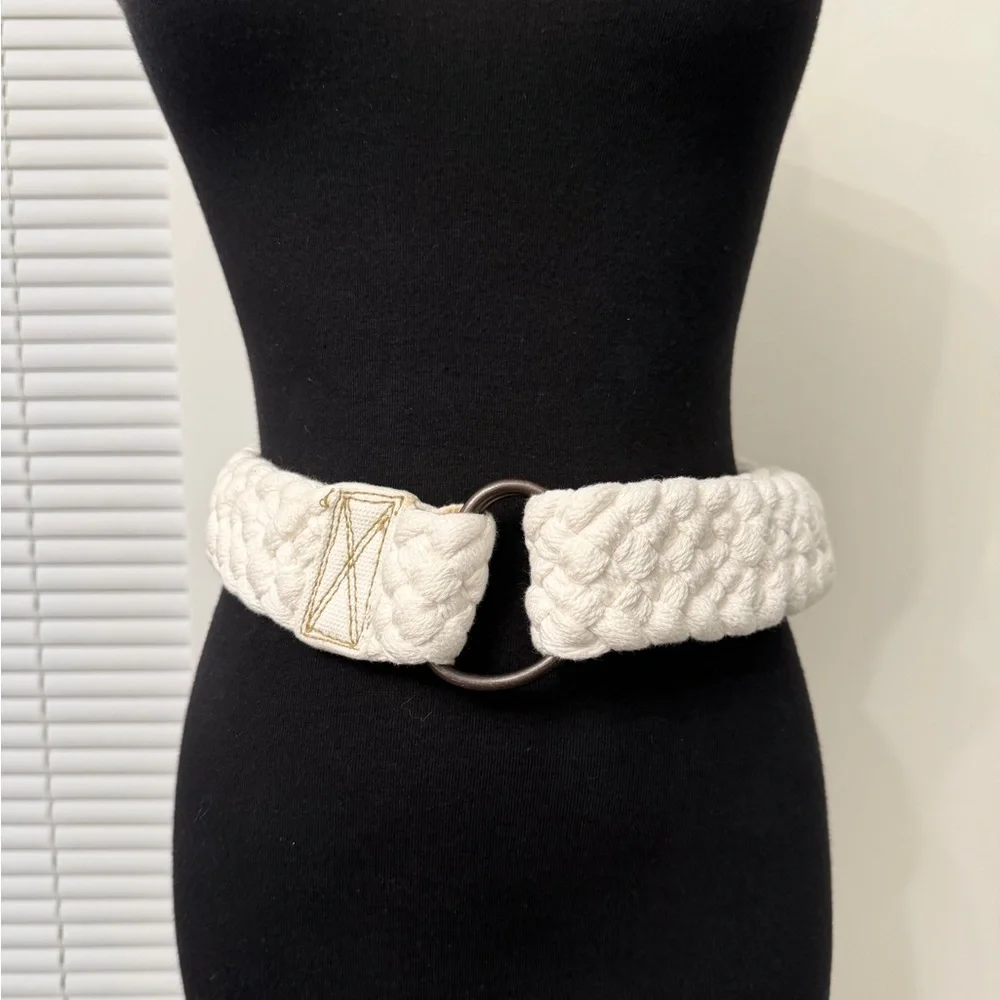 J. Crew Ivory Braided Belt S/M - Picture 5 of 9